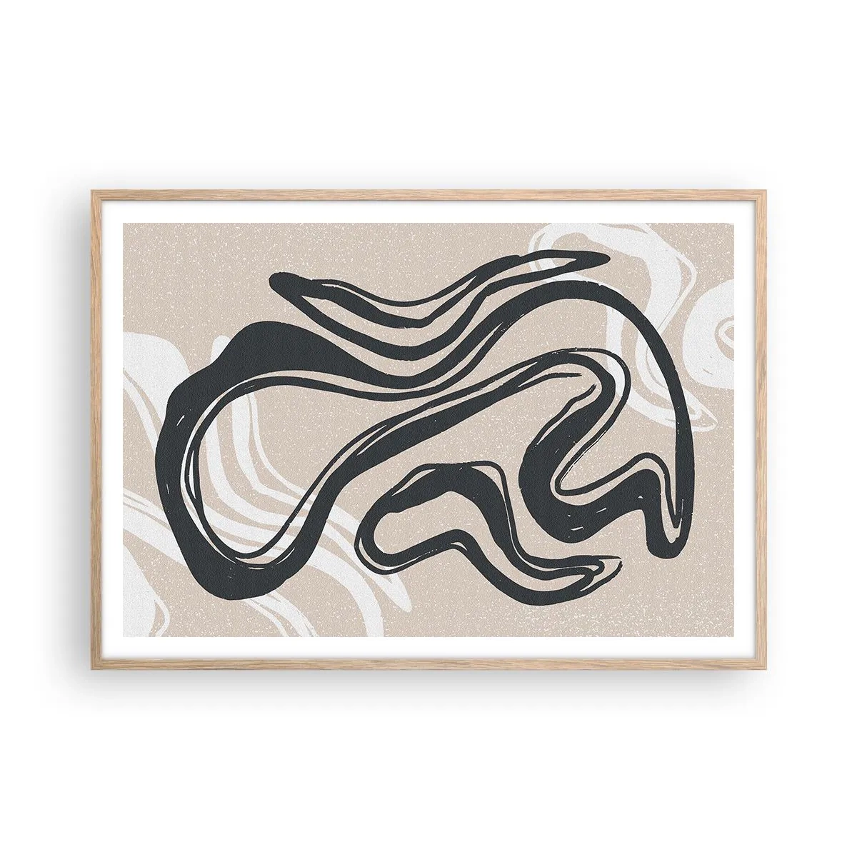 Affiche dans un chêne clair - Poster - Expression multipliée - 100x70 cm