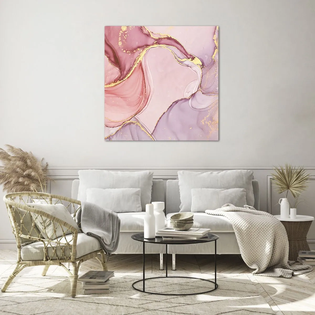 Impression sur verre - Image sur verre - Caresse de couleurs - 70x70 cm