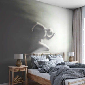 Papier Peint Photo Premium Sand - Une silhouette dynamique d'un homme en mouvement, capturée de manière abstraite - 100x70cm - Inarrêtable - Décoration murale moderne pour le salon et la chambre ARTTOR