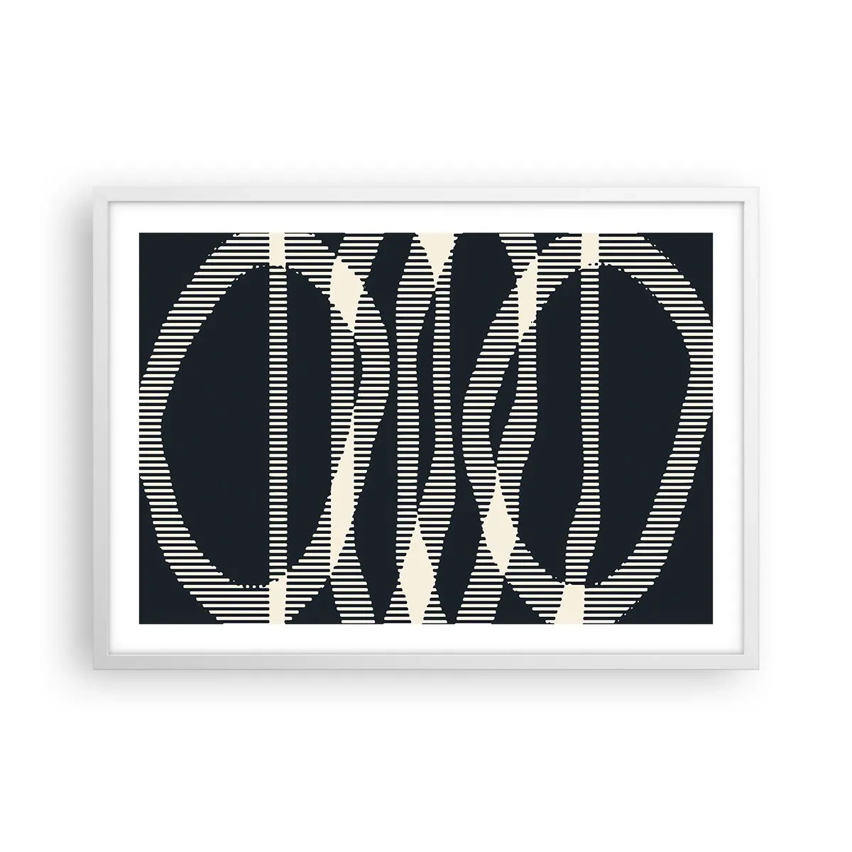 Affiche dans un cadre blanc - Poster - Une tentative de briser l'obscurité - 70x50 cm