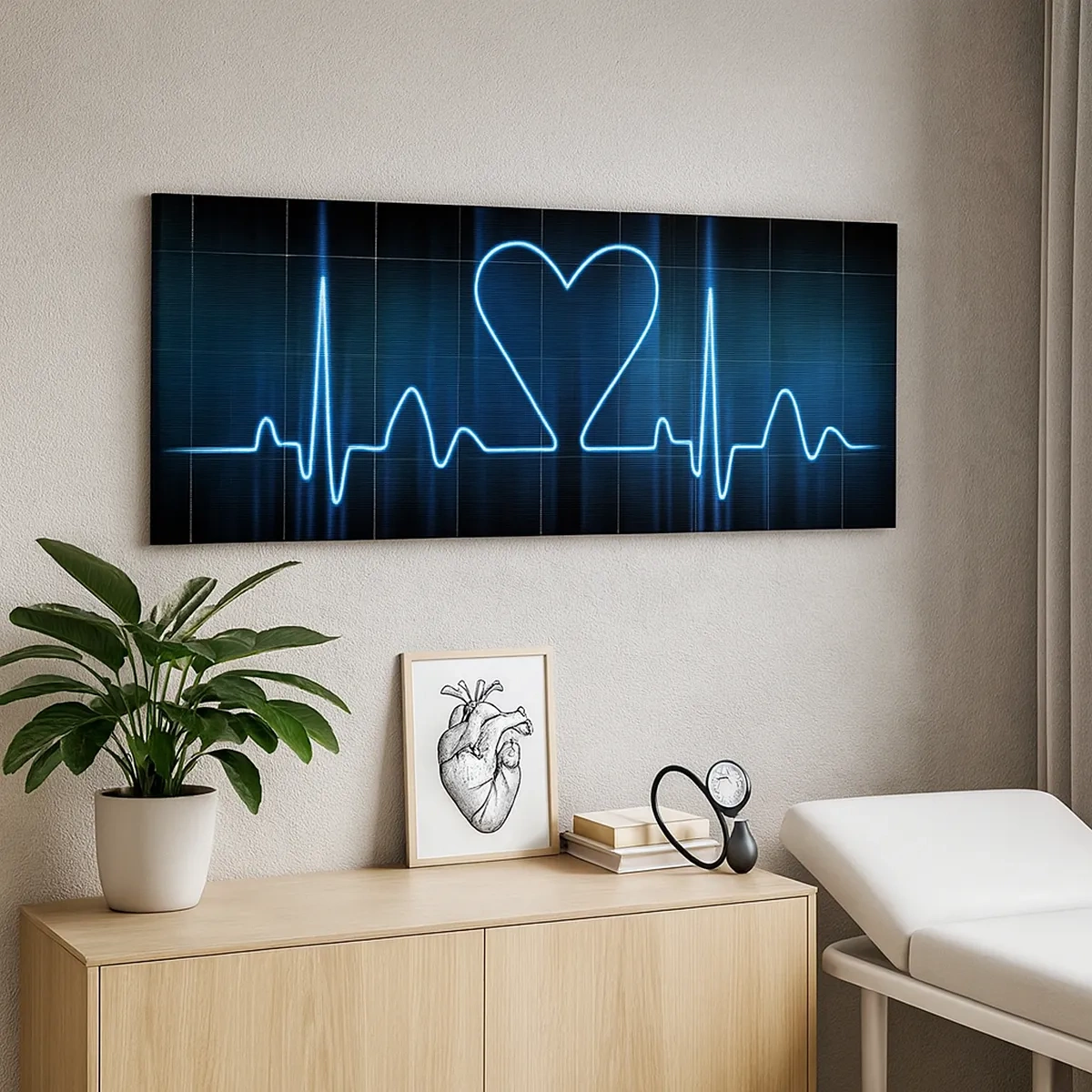 Impression sur toile - Image sur toile - Au rythme du cœur - 30x30 cm