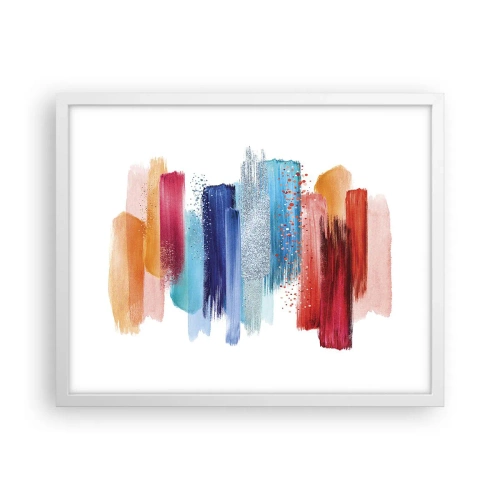 Affiche dans un cadre blanc - Poster - En haut et en bas - 50x40 cm