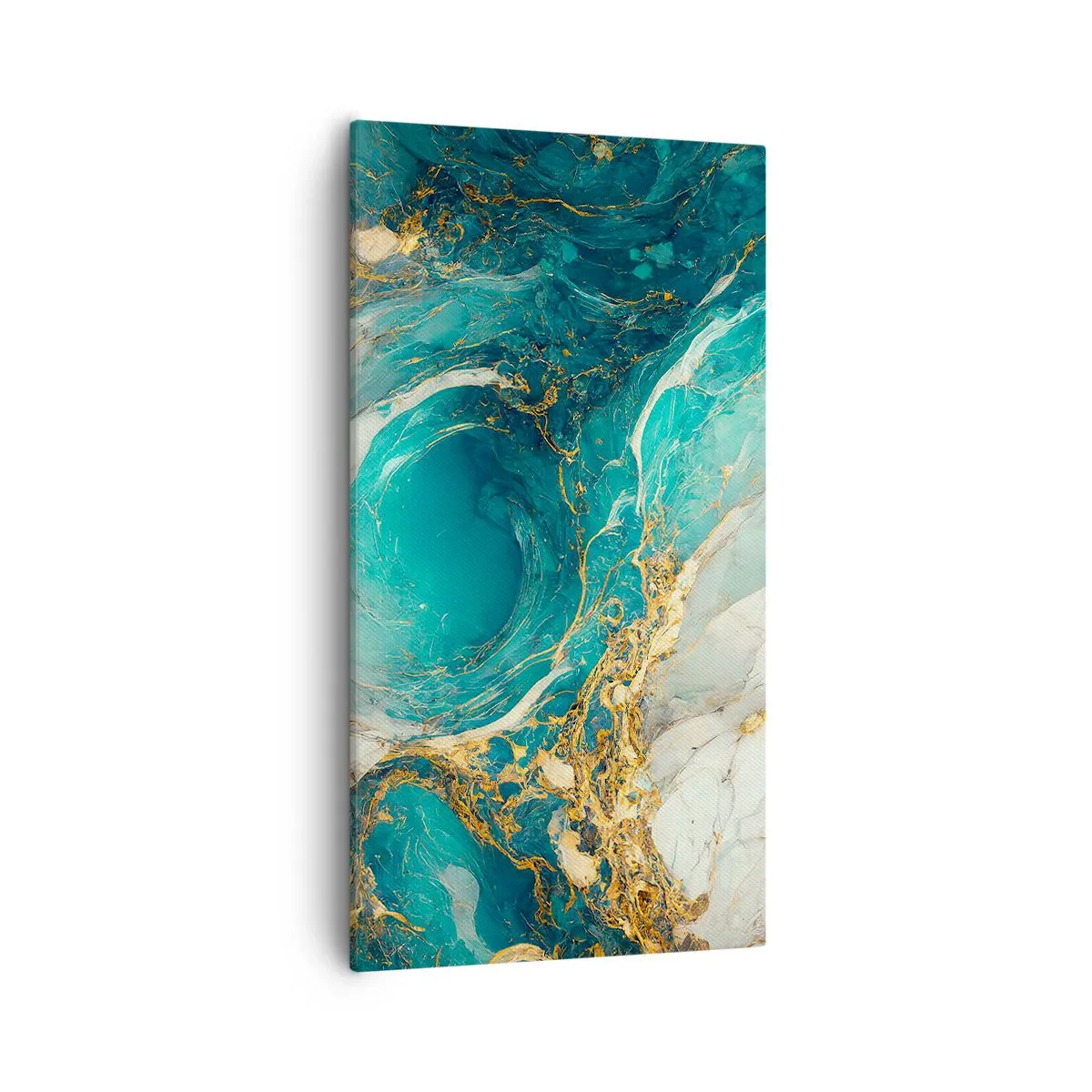 Impression sur toile - Image sur toile - Composition en veines d'or - 55x100 cm