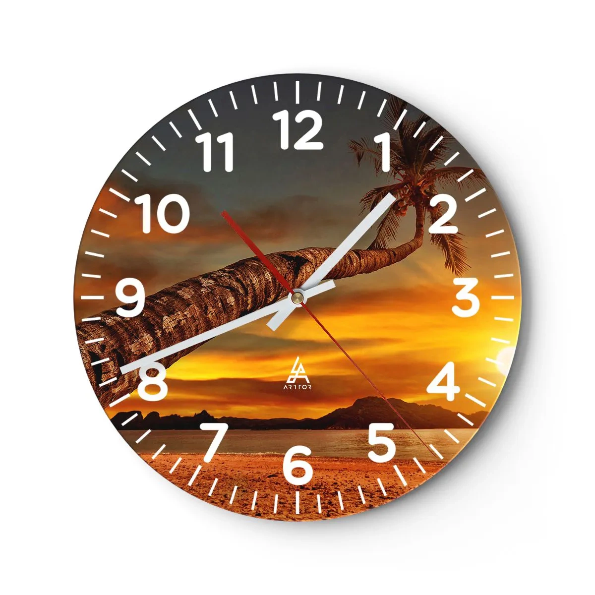 Horloge murale - Pendule murale - Vacances exotiques, aventure caribéenne - 30x30 cm