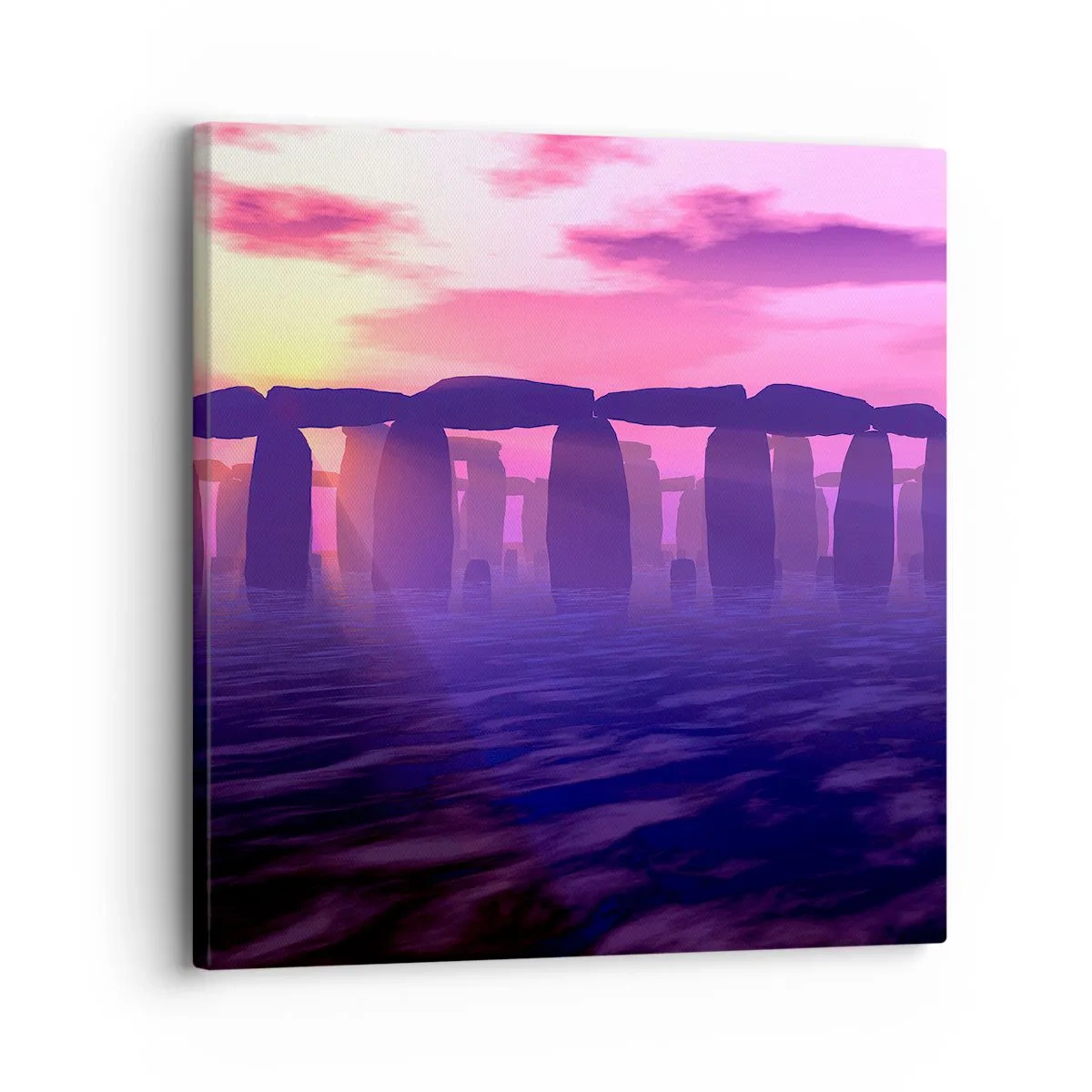 Impression sur toile - Image sur toile - Mystère à l'aube dans le brouillard - 30x30 cm