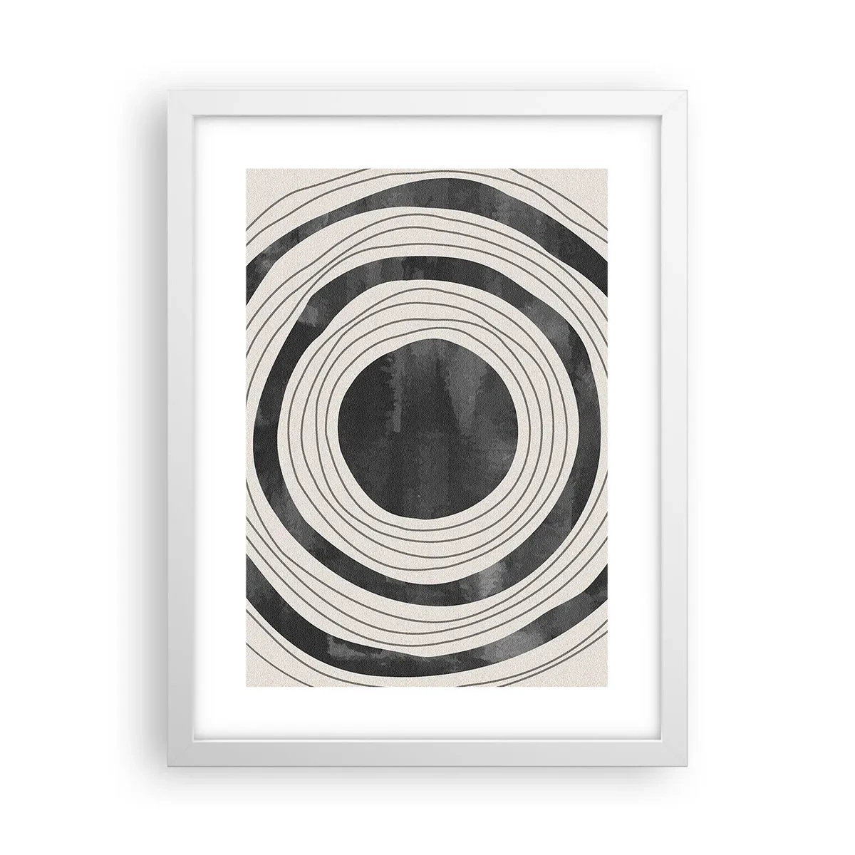 Affiche dans un cadre blanc - Poster - Droit au but - 30x40 cm