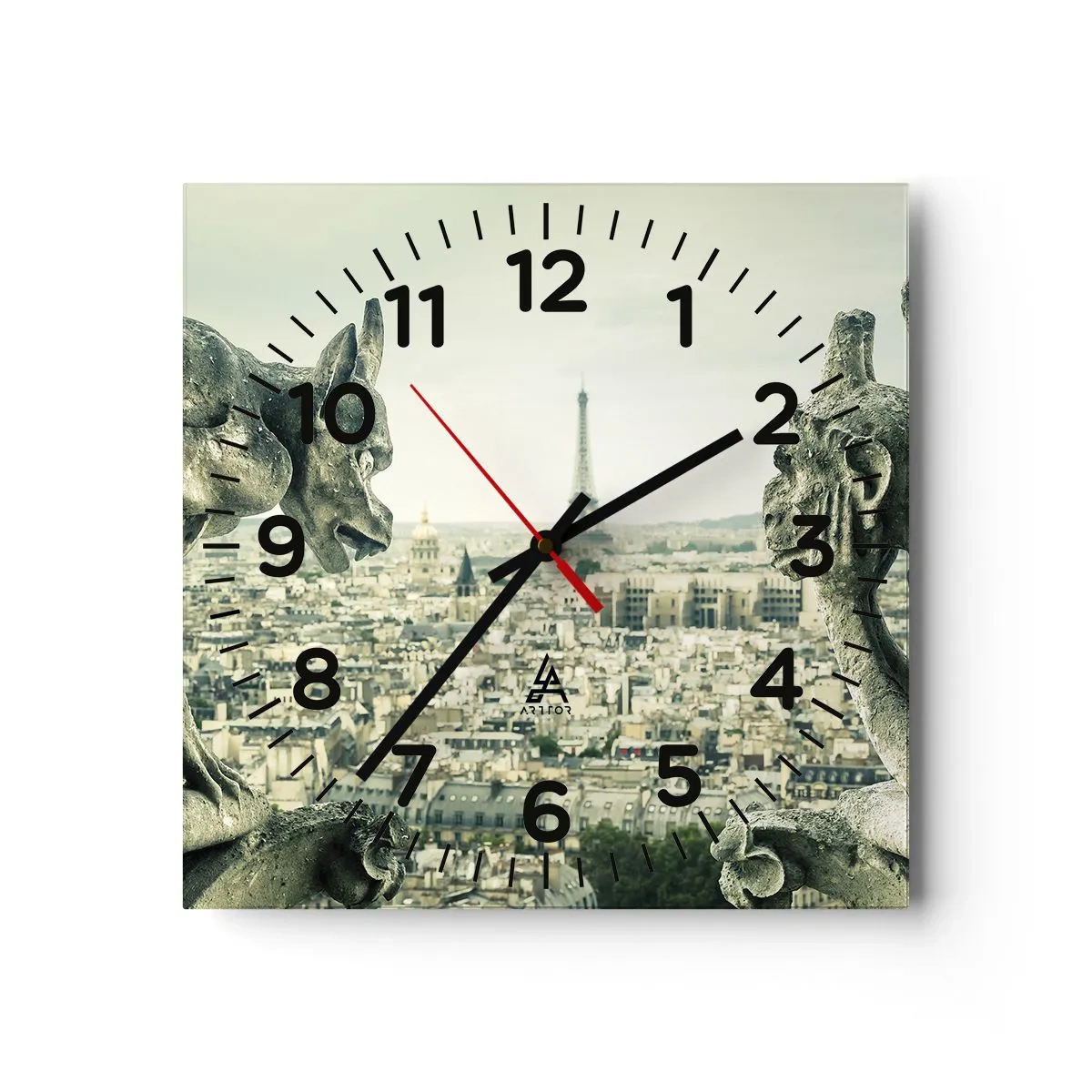 Horloge murale - Pendule murale - Bavardage parisien - 30x30 cm