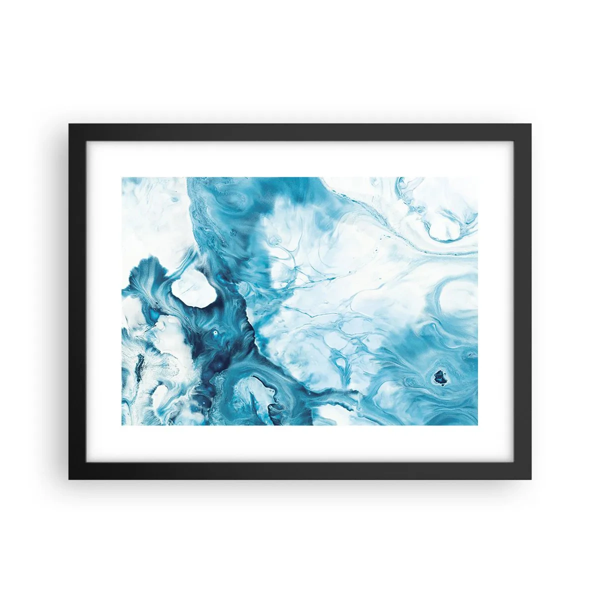 Affiche dans un cadre noir - Poster - Concert de bleu - 40x30 cm