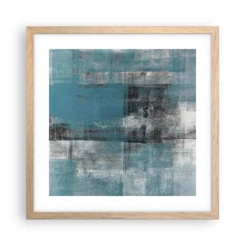 Affiche dans un chêne clair - Poster - Eau et air - 40x40 cm