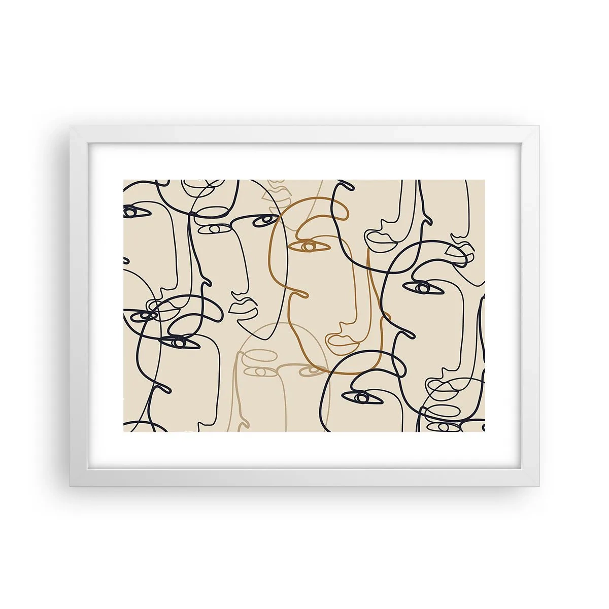 Affiche dans un cadre blanc - Poster - Portrait multiplié - 40x30 cm