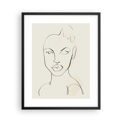 Affiche dans un cadre noir - Poster - Esquisse de la sensualité - 40x50 cm