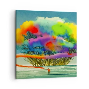 Impression sur toile - Image sur toile - Donner vie à ce monde - 60x60 cm