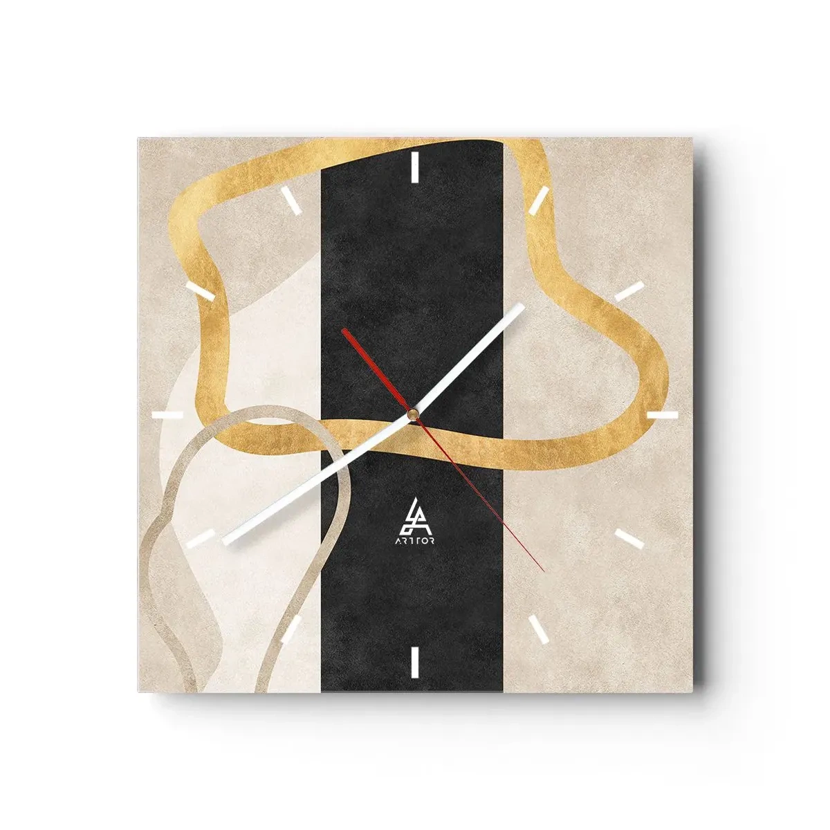 Horloge murale - Pendule murale - Formes emmellées - 40x40 cm