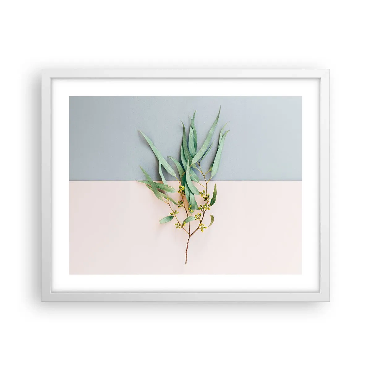 Affiche dans un cadre blanc - Poster - Subtilité pastel - 50x40 cm