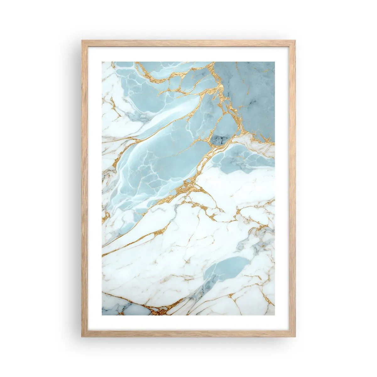 Affiche dans un chêne clair - Poster - Richesse en pierre - 50x70 cm