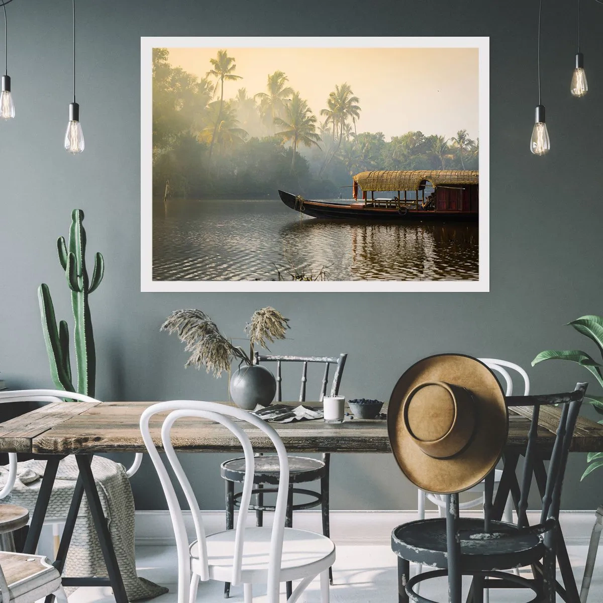 Affiche - Poster - Maison sur la rivière - 40x30 cm