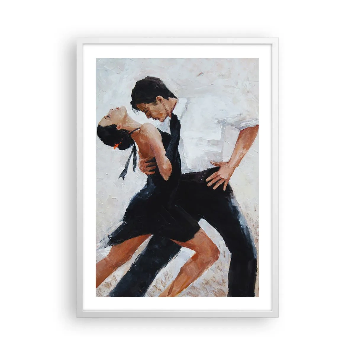 Affiche dans un cadre blanc - Poster - Tango de mes rêves et pensées - 50x70 cm