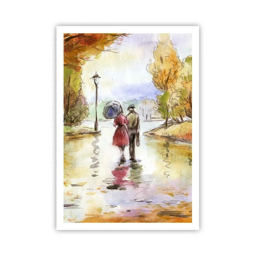 Affiche - Poster - Automne romantique dans le parc - 70x100 cm