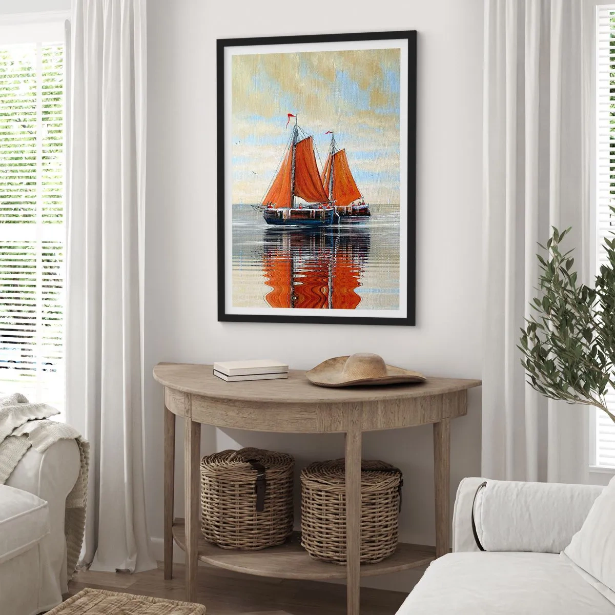 Affiche dans un cadre noir - Poster - He, navigue, marin - 30x40 cm