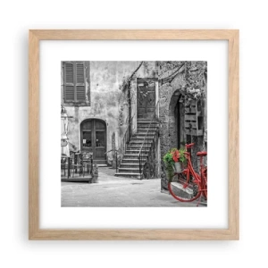 Affiche dans un chêne clair - Poster - Ruelle toscane - 30x30 cm