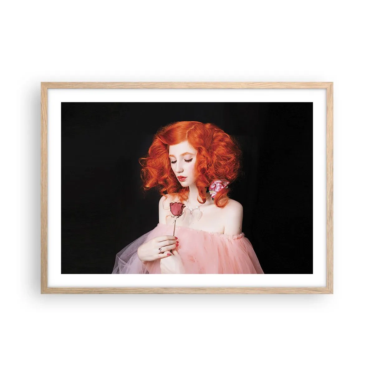 Affiche dans un chêne clair - Poster - De style baroque - 70x50 cm