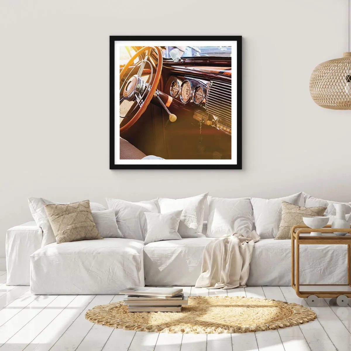 Affiche dans un cadre noir - Poster - Souffle de luxe venu du passé - 40x40 cm