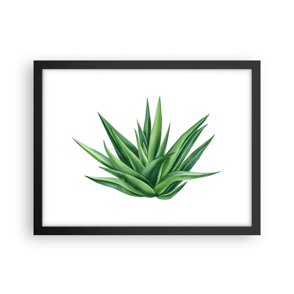 Affiche dans un cadre noir - Poster - Vert – force – vie - 40x30 cm