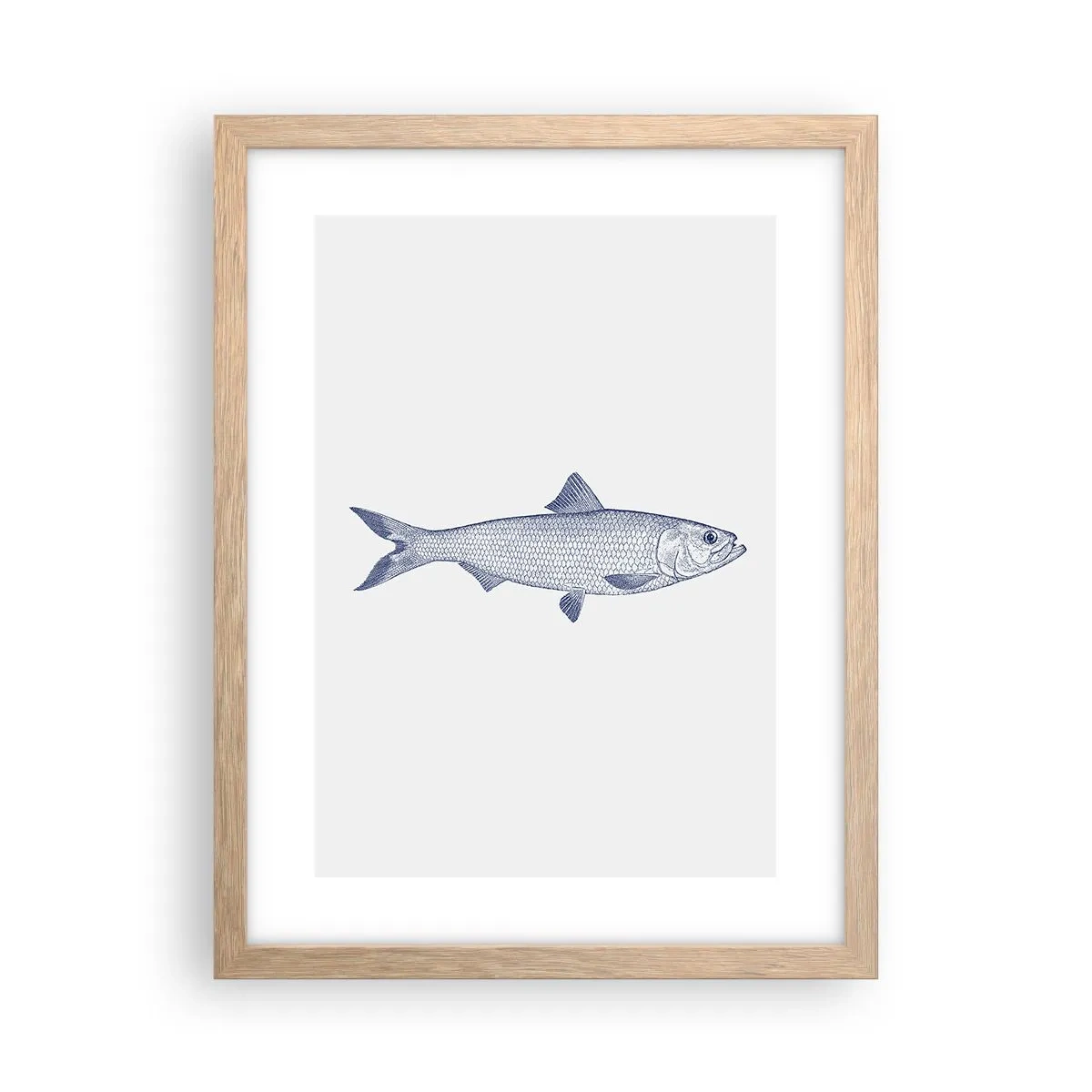 Affiche dans un chêne clair - Poster - Salutations des mers du nord - 30x40 cm