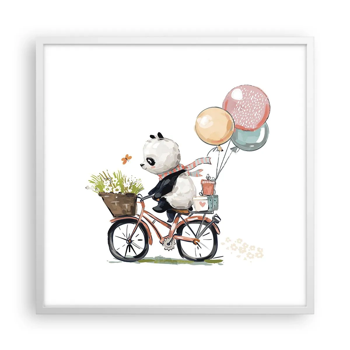 Affiche dans un cadre blanc - Poster - Jour de chance - 60x60 cm