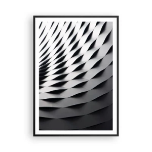 Affiche dans un cadre noir - Poster - A la surface des vagues - 70x100 cm