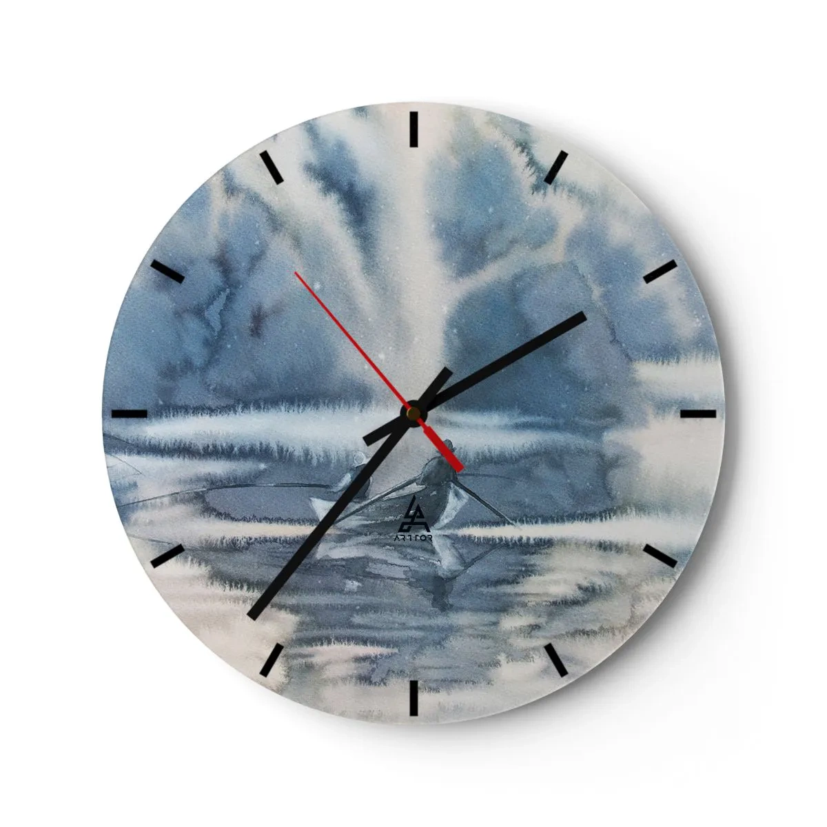 Horloge murale - Pendule murale - Les pêcheurs dans leur paradis - 40x40 cm