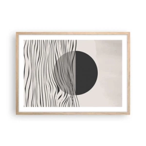 Affiche dans un chêne clair - Poster - Demi composition - 70x50 cm