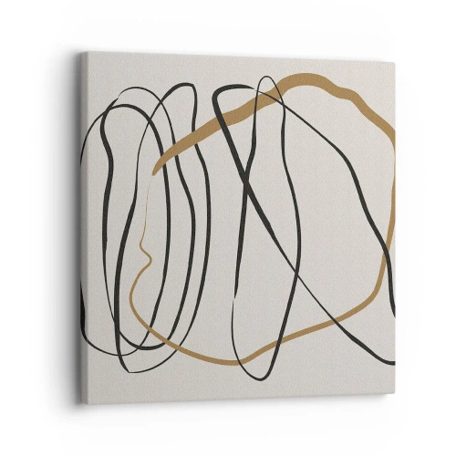 Impression sur toile - Image sur toile - Composition – danse en boucle - 30x30 cm