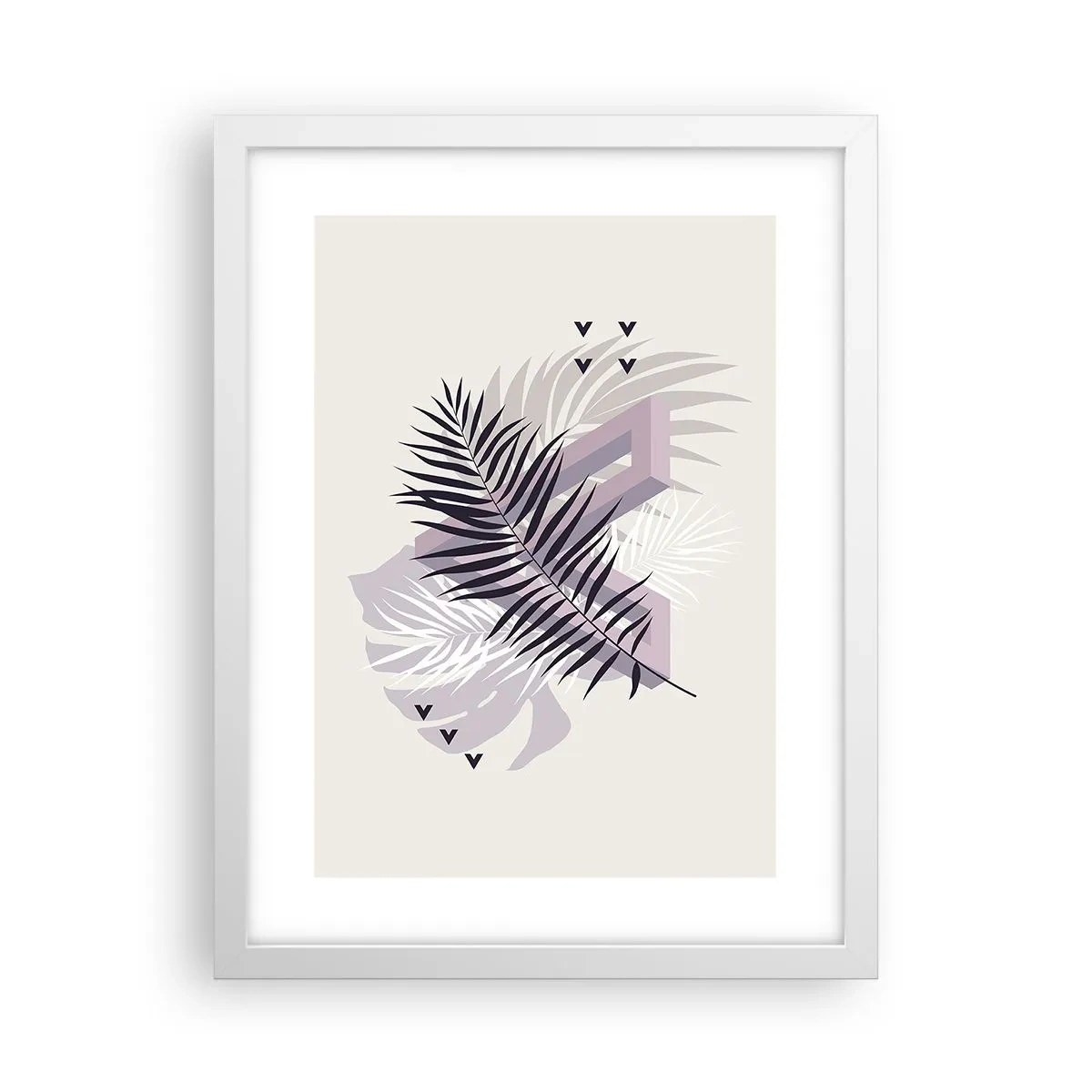 Affiche dans un cadre blanc - Poster - L'ombre de l'obscurité - 30x40 cm