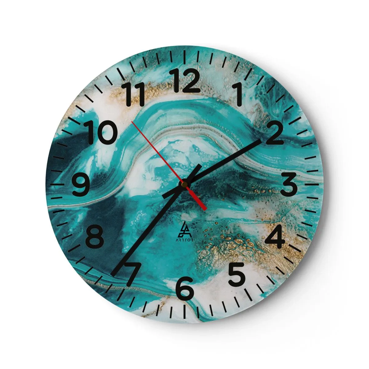 Horloge murale - Pendule murale - Rivière d'or - 40x40 cm