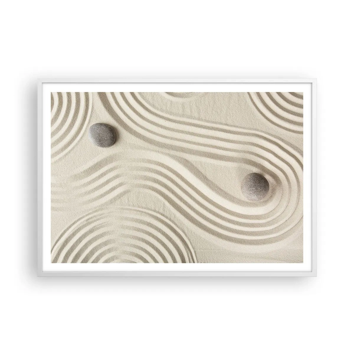 Affiche dans un cadre blanc - Poster - Touche de chaleur - 100x70 cm