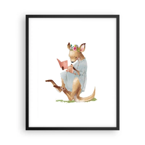 Affiche dans un cadre noir - Poster - Lis-moi maman - 40x50 cm