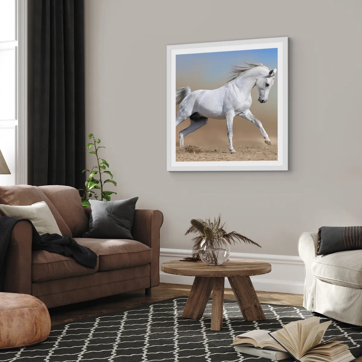 Affiche dans un cadre blanc - Poster - Le plus beau conte de fées arabe - 60x60 cm