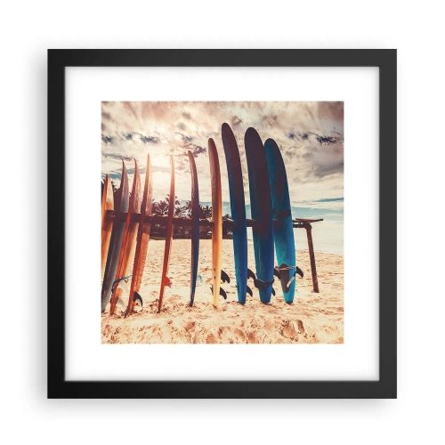 Affiche dans un cadre noir - Poster - Bonne nuit, à demain - 30x30 cm