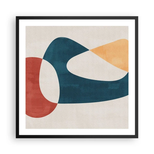 Affiche dans un cadre noir - Poster - Influences et métamorphoses - 60x60 cm