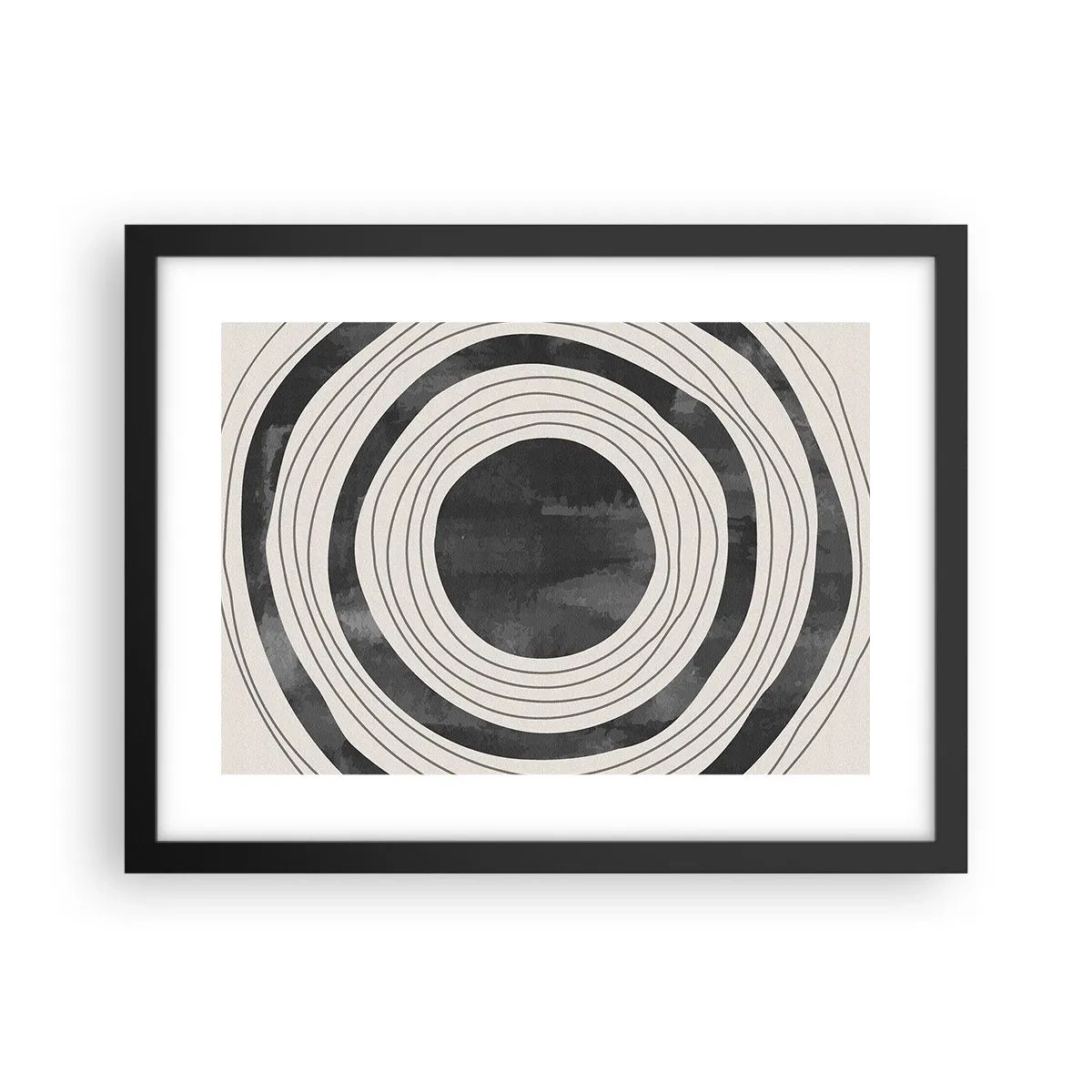 Affiche dans un cadre noir - Poster - Droit au but - 40x30 cm