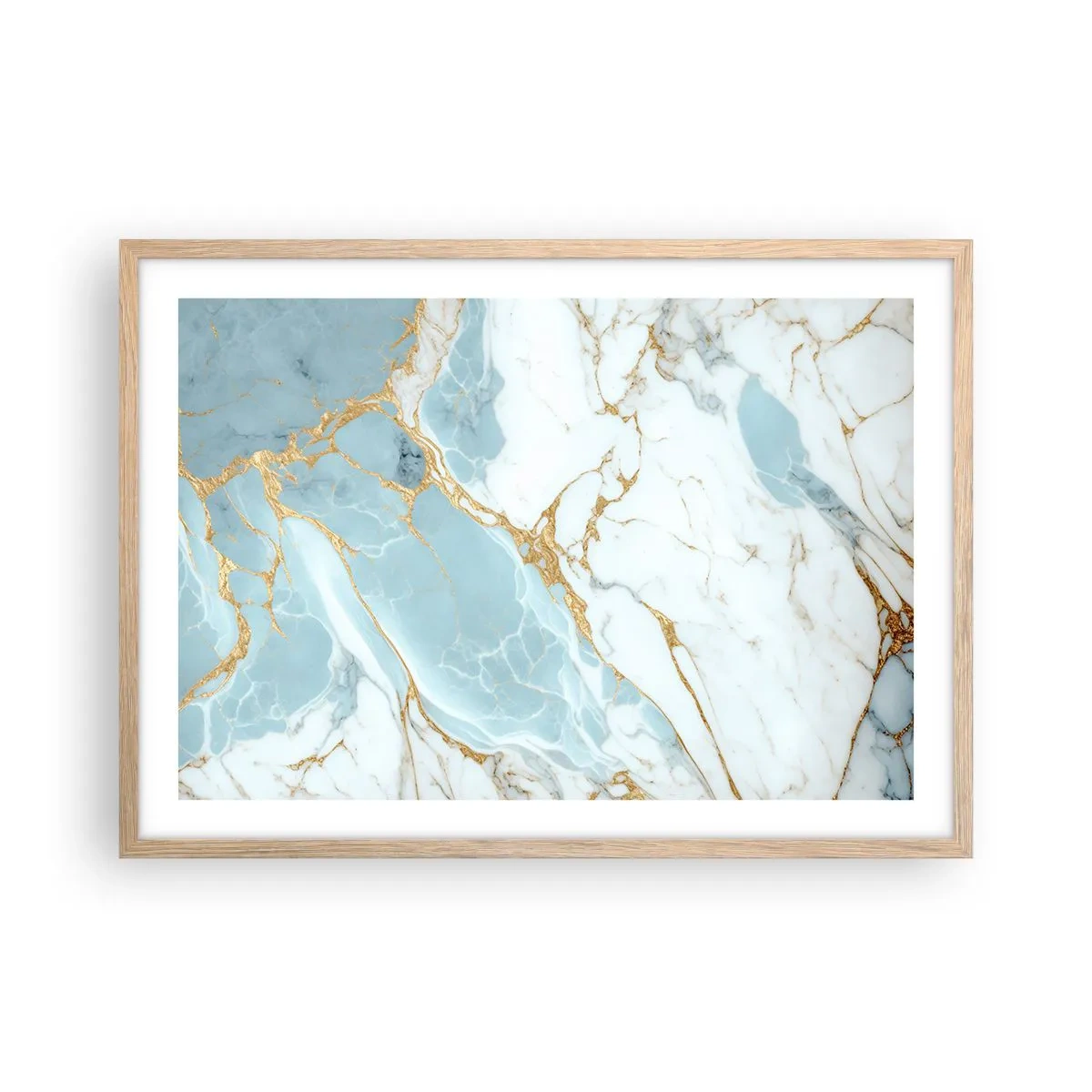 Affiche dans un chêne clair - Poster - Richesse en pierre - 70x50 cm