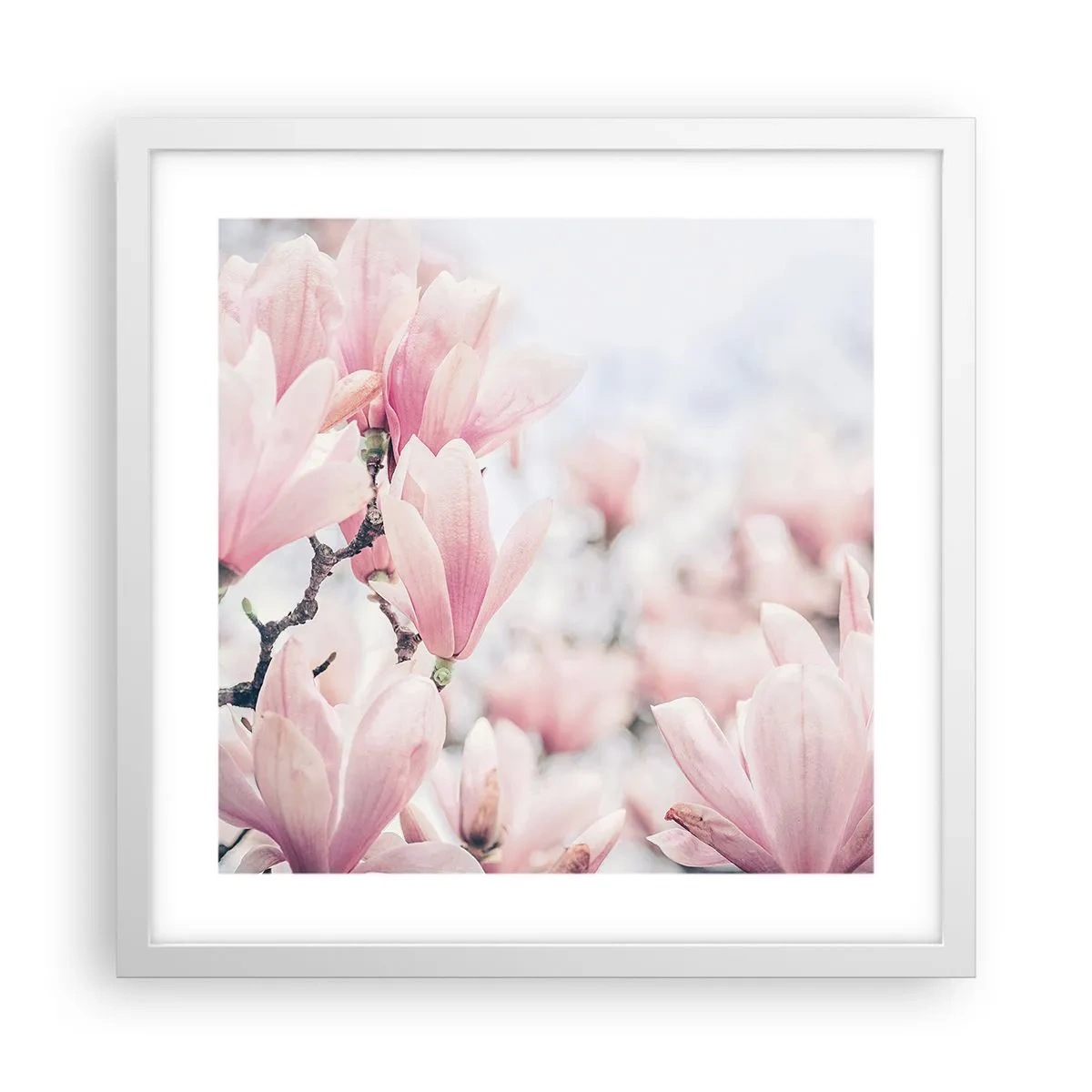 Affiche dans un cadre blanc - Poster - Idéal de la subtilité - 40x40 cm