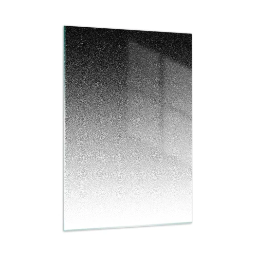 Impression sur verre - Image sur verre - Dégradé noir et blanc avec effets granuleux et lumineux - 50x70cm - Du coté de la lumière - Décoration murale moderne pour le salon et la chambre ARTTOR