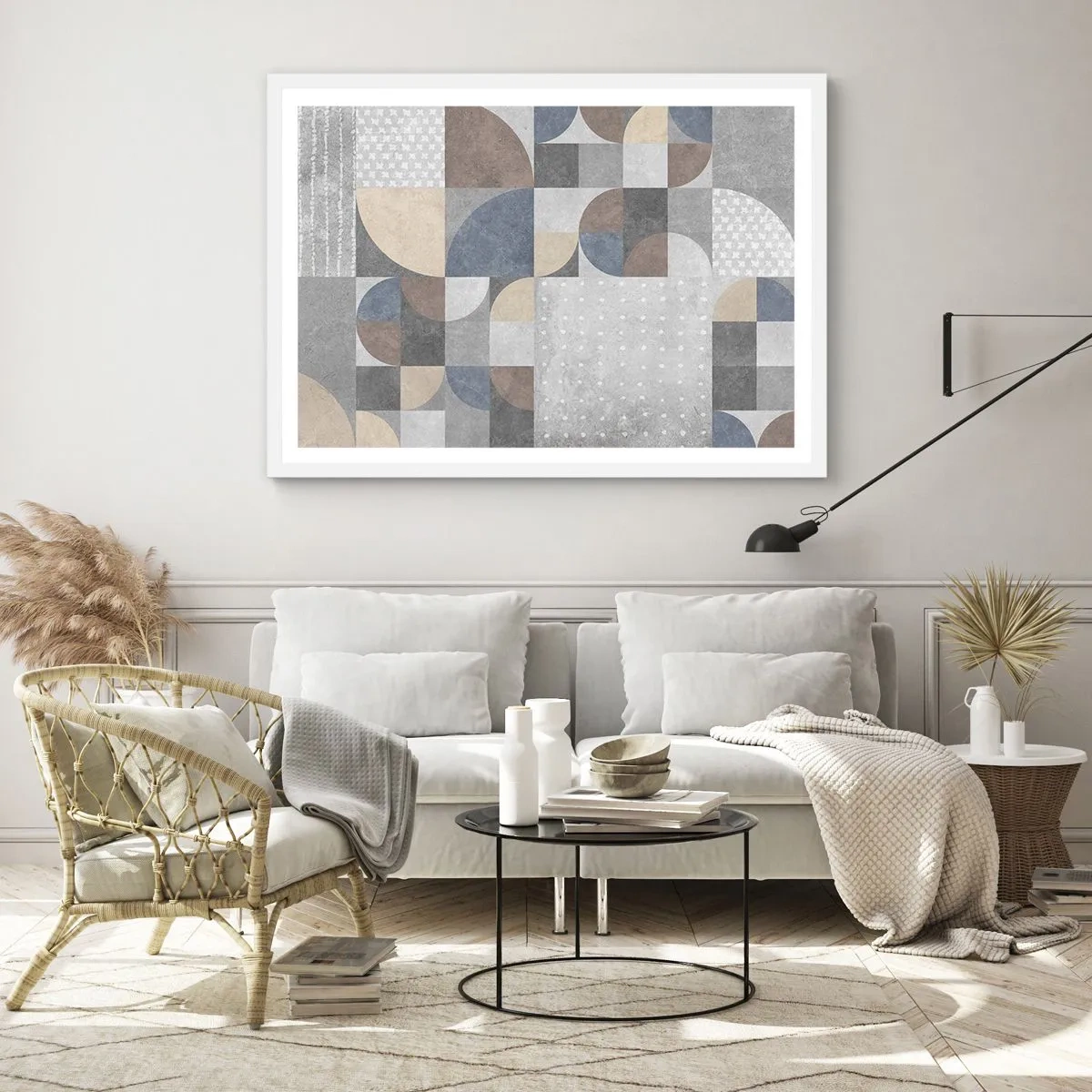 Affiche dans un cadre blanc - Poster - Fantaisie de la céramique  - 50x40 cm