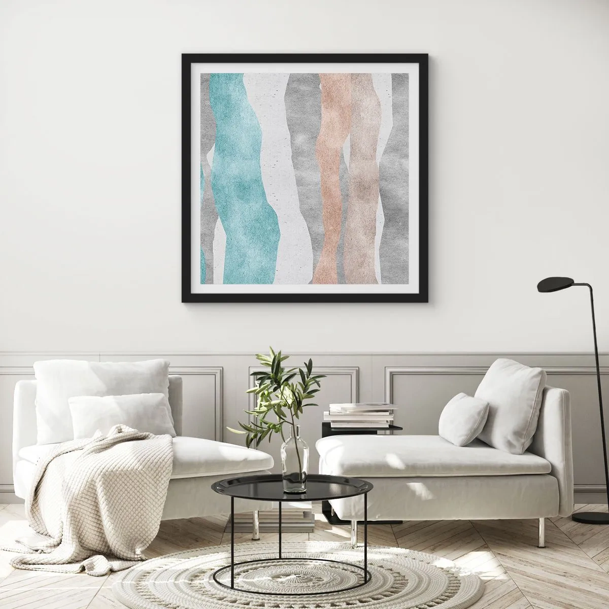 Affiche dans un cadre noir - Poster - Une étude de proximité - 50x50 cm