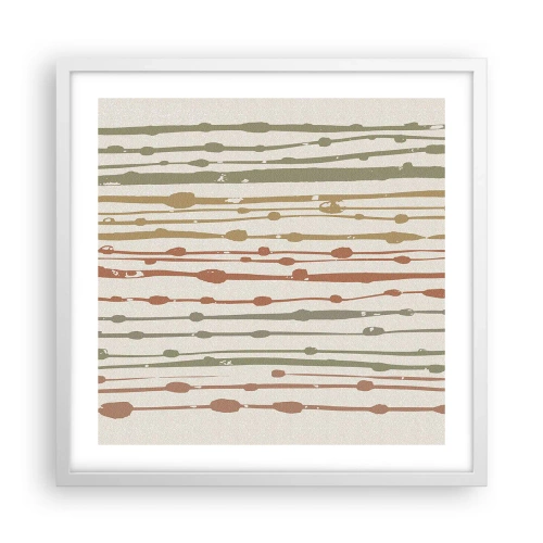 Affiche dans un cadre blanc - Poster - Notation musicale des couleurs - 50x50 cm