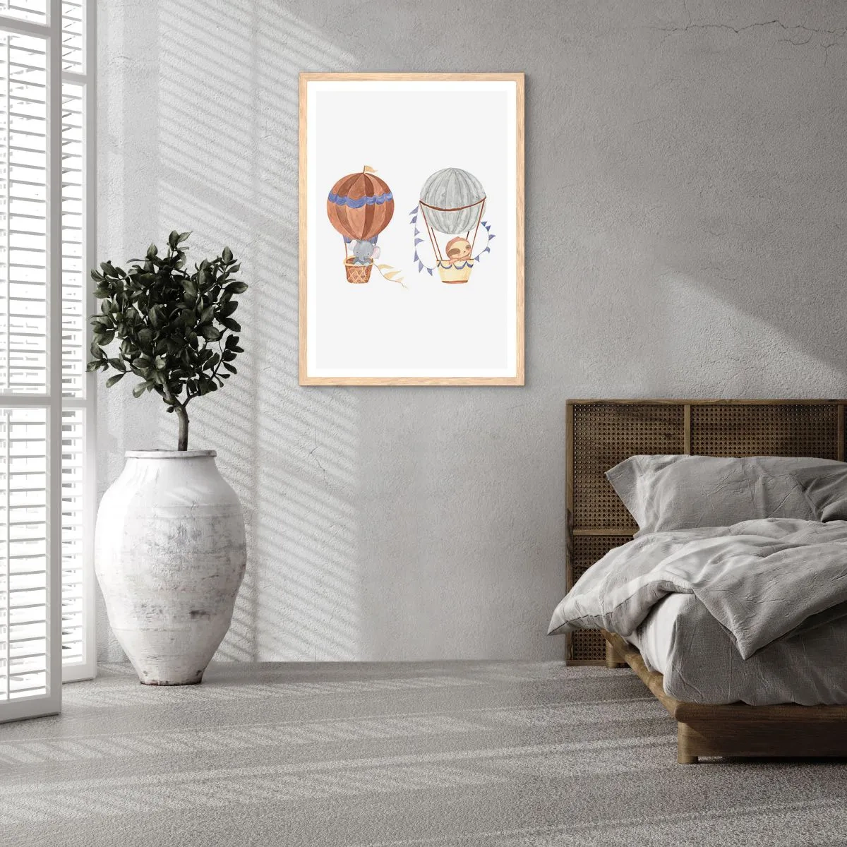 Affiche dans un chêne clair - Poster - Compagnons de voyage - 30x40 cm