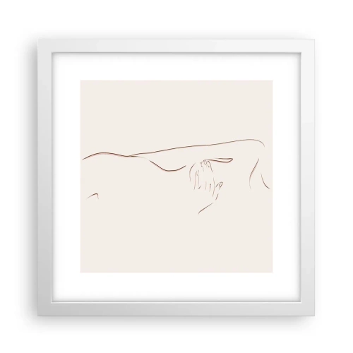 Affiche dans un cadre blanc - Poster - La forme du désir - 30x30 cm