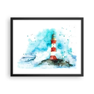 Affiche dans un cadre noir - Poster - Unité des éléments - 50x40 cm